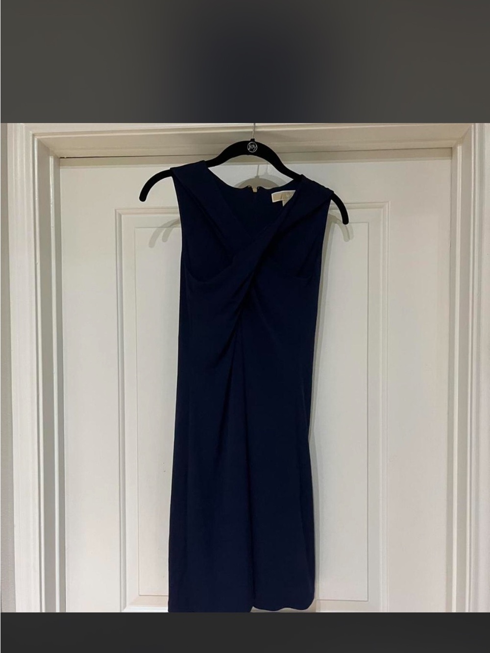 MICHAEL Michael Kors Navy Sleeveless Twist-Front Midi Dress